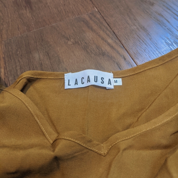 Lacausa V Slip Dress ochre size M - Picture 6 of 6